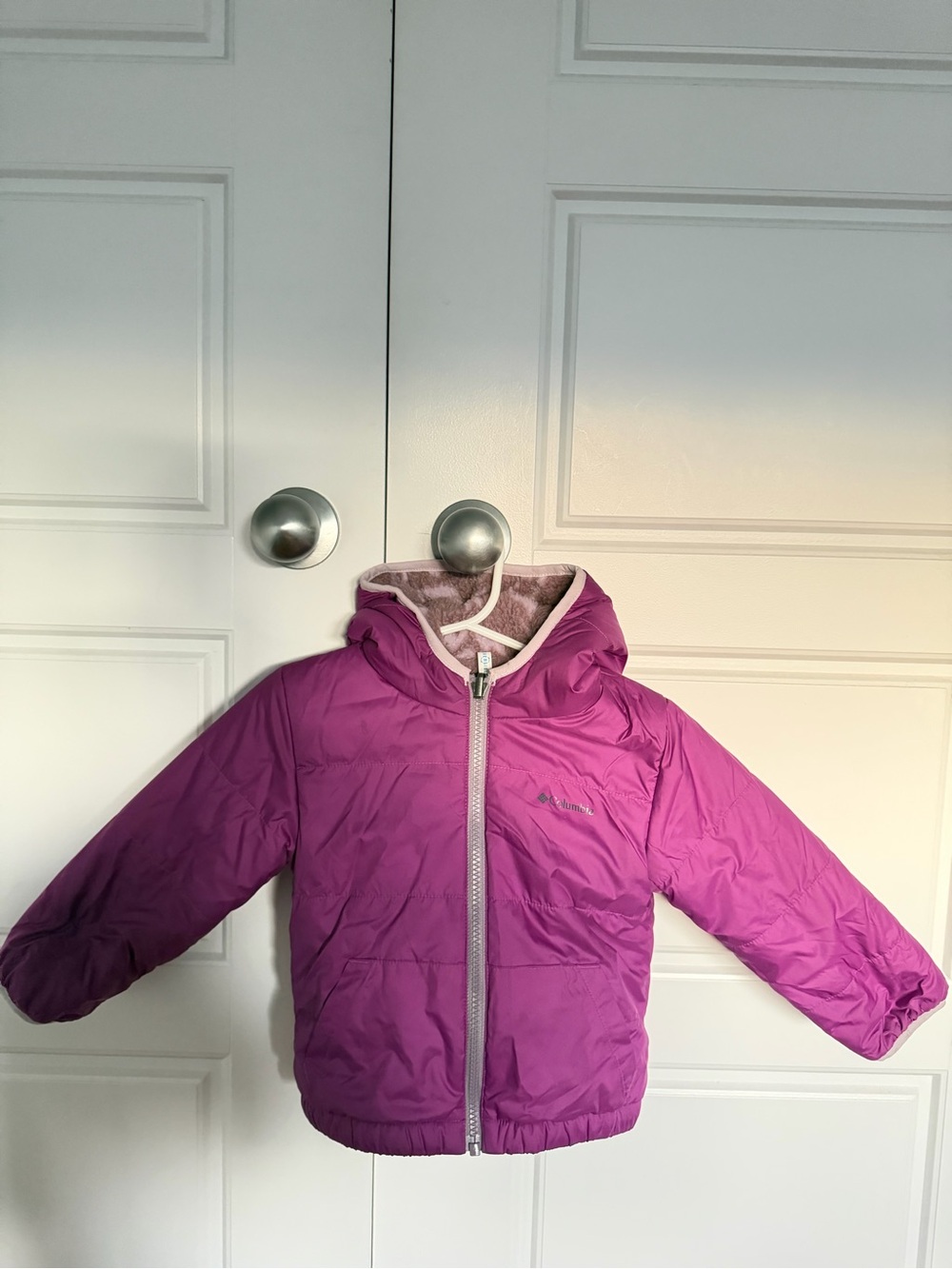 Columbia Girls' Magenta Hooded Puffer Jacket